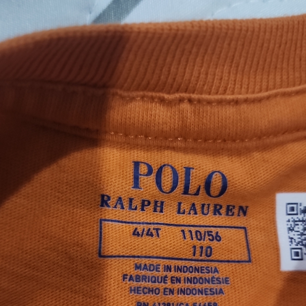 Classic Orange Kids Tee with Green Embroidery - Picture 2 of 4